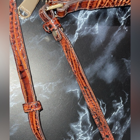 BRAHMIN Melbourne Collection Handbag Katie Leather Crocodile Crossbody AUTHENTIC - Picture 13 of 16